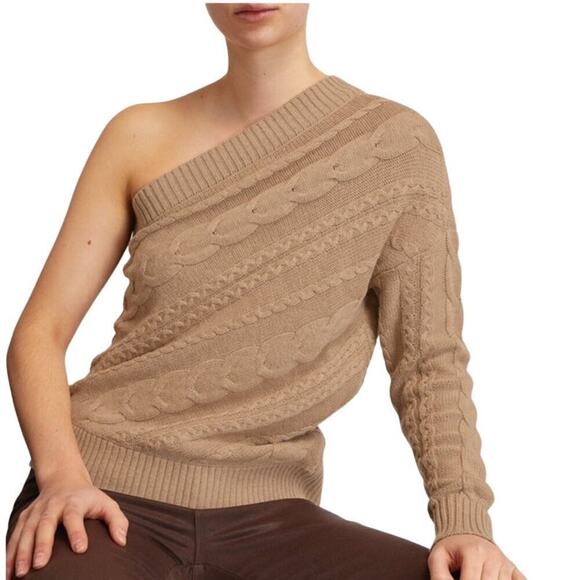 L'Agence Zoey one shoulder cable sweater, medium, minimalist, classic, simple - Picture 1 of 6